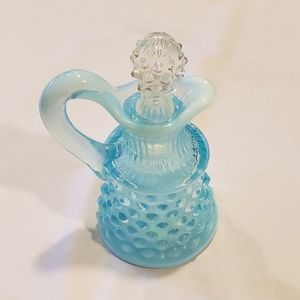 Hobnail French (Opalescent) Blue Cruet